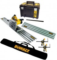 Dewalt DWS520KR 240v Plunge Saw +  2 x 1.5m Rails + Connector + Guide Rail Bag + Pair Of Clamps £579.95